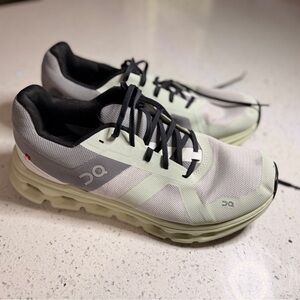 On Running Men's White and Black Athletic Shoes